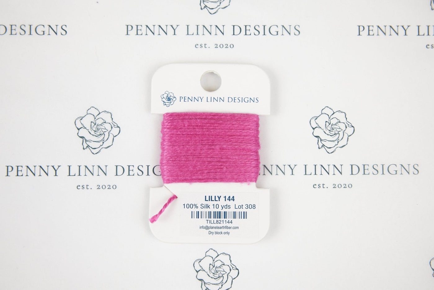 Planet Earth Silk Card - 144 Lilly - Penny Linn Designs - Planet Earth Fibers