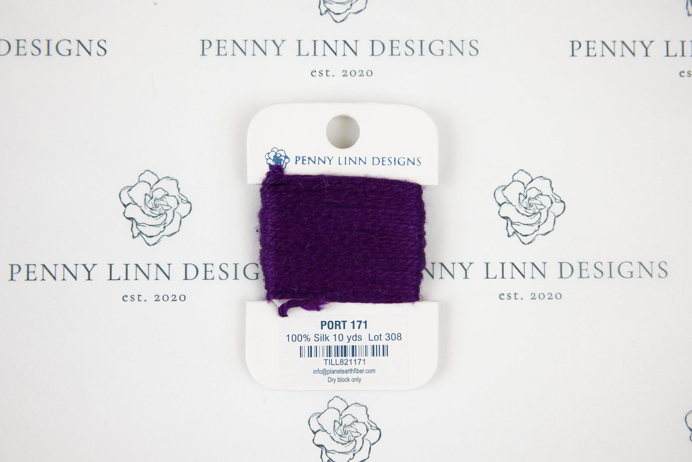 Planet Earth Silk Card - 171 Port - Penny Linn Designs - Planet Earth Fibers