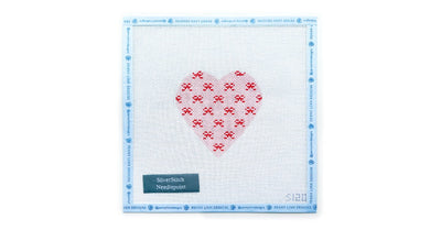 VALENTINE MINI BOWS - Penny Linn Designs - Silver Stitch Needlepoint