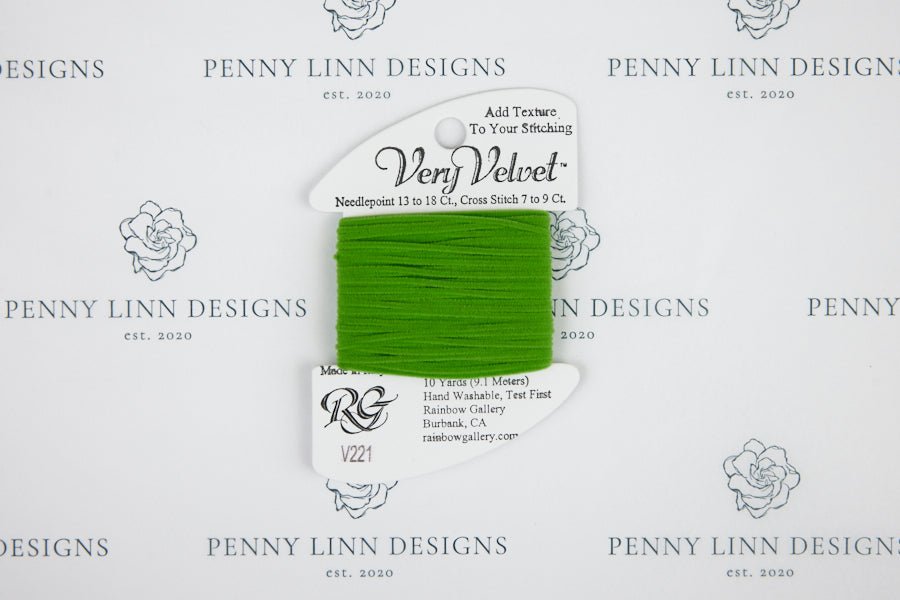 Very Velvet V221 Lite Green - Penny Linn Designs - Rainbow Gallery