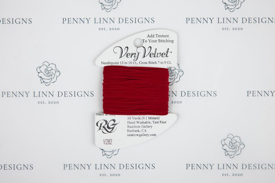 Very Velvet V282 Scarlet - Penny Linn Designs - Rainbow Gallery
