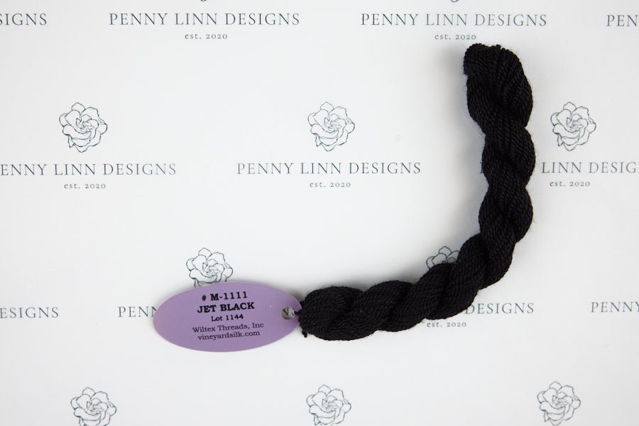 Vineyard Merino M-1111 JET BLACK - Penny Linn Designs - Wiltex Threads