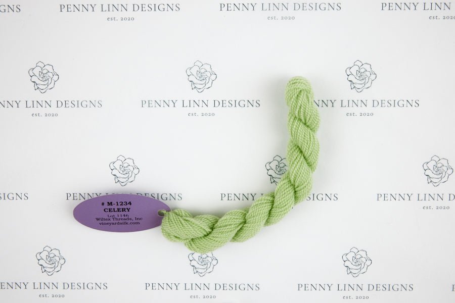 Vineyard Merino M-1234 CELERY - Penny Linn Designs - Wiltex Threads