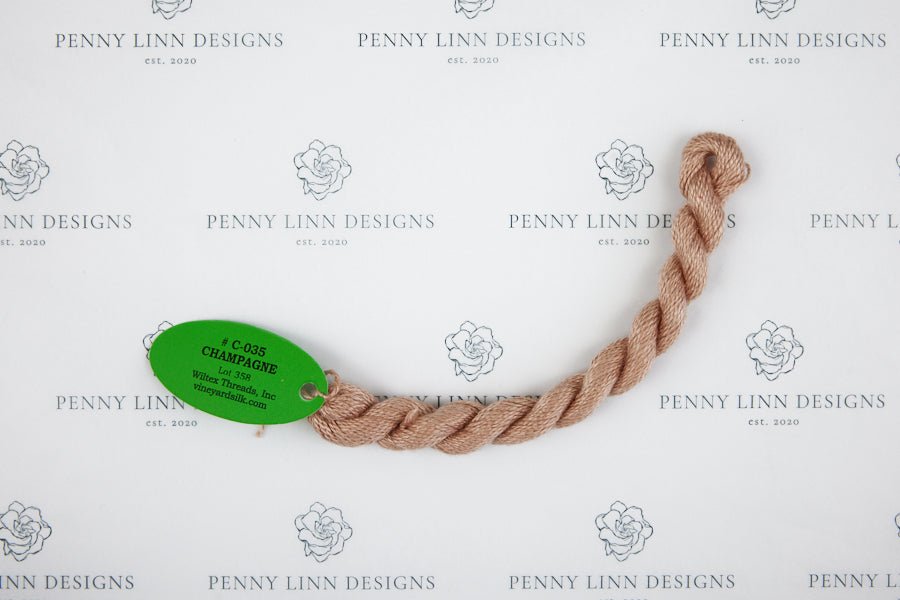 Vineyard Silk C-035 CHAMPAGNE - Penny Linn Designs - Wiltex Threads