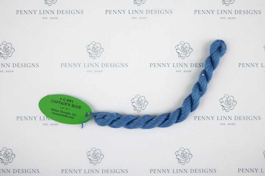 Vineyard Silk C-091 CAPTAIN'S BLUE - Penny Linn Designs - Wiltex Threads