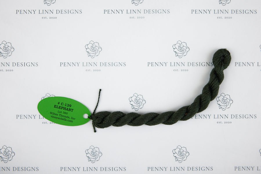 Vineyard Silk C-139 ELEPHANT - Penny Linn Designs - Wiltex Threads