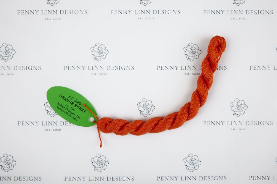 Vineyard Silk C-220 ORANGE BURST - Penny Linn Designs - Wiltex Threads